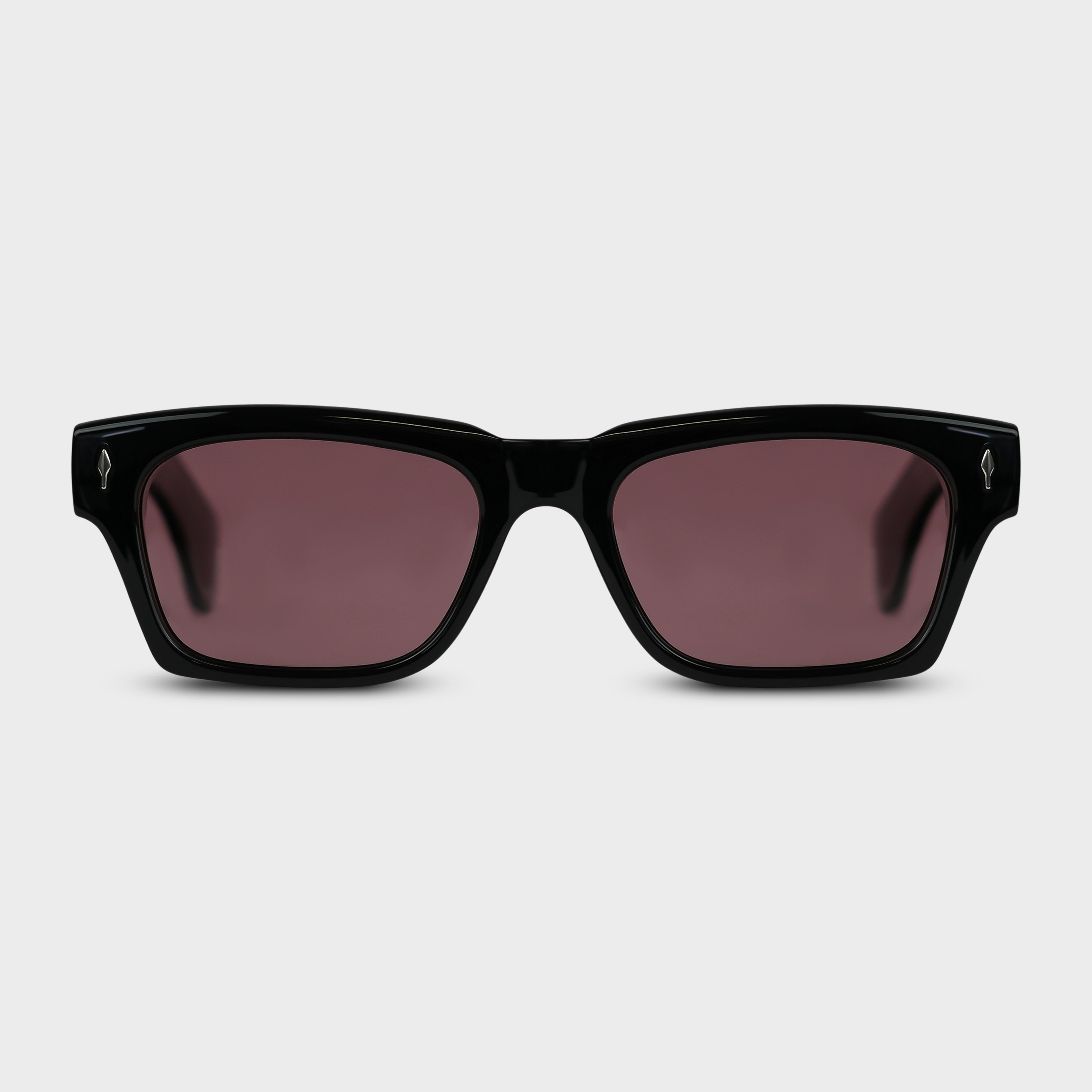 Fadeless Oscar Rose solbriller i sort stel med rosa glas set forfra