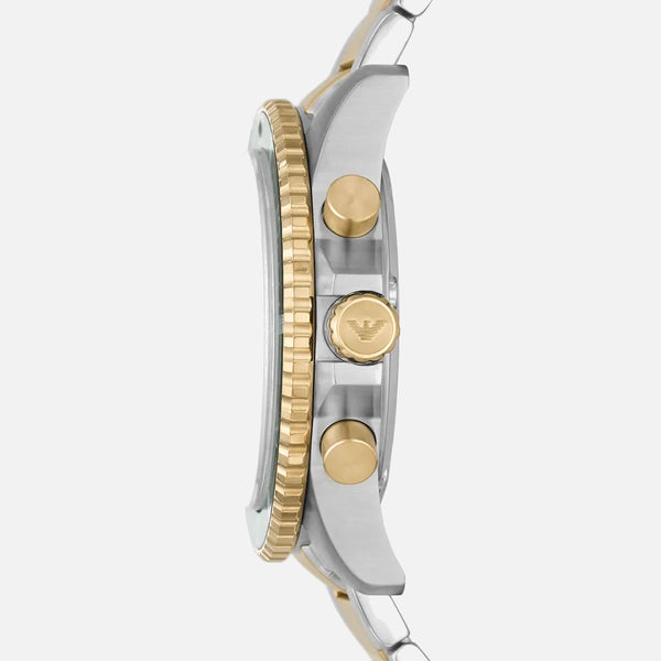 Emporio Armani armbåndsur i sølv og guld sidevisning