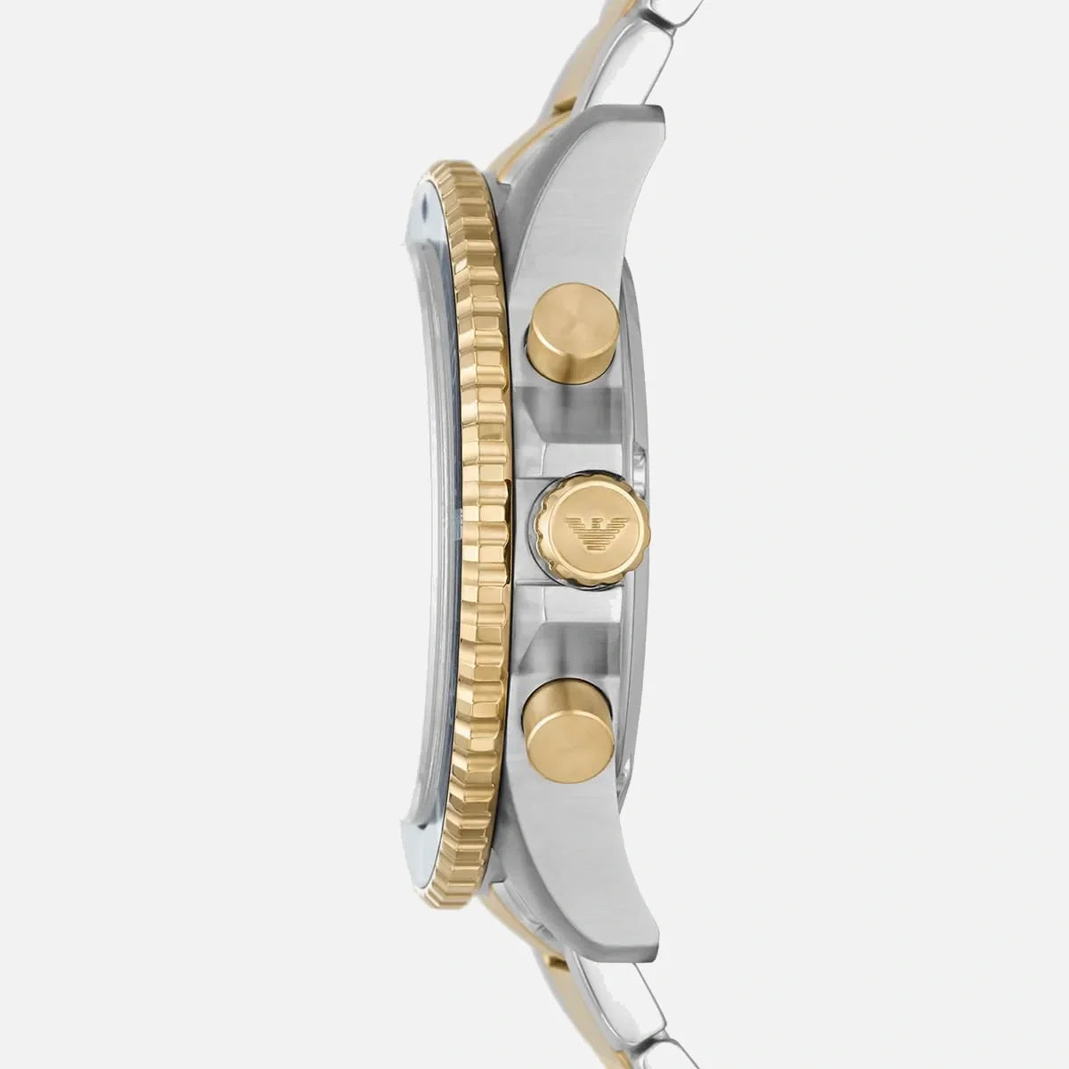 Emporio Armani chronograph ur i two-tone stål og guld