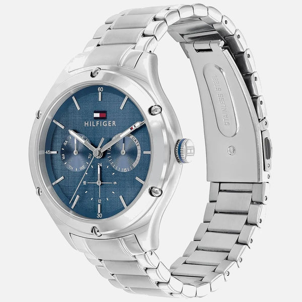Tommy Hilfiger Lexi armbåndsur med blå urskive og stållænke