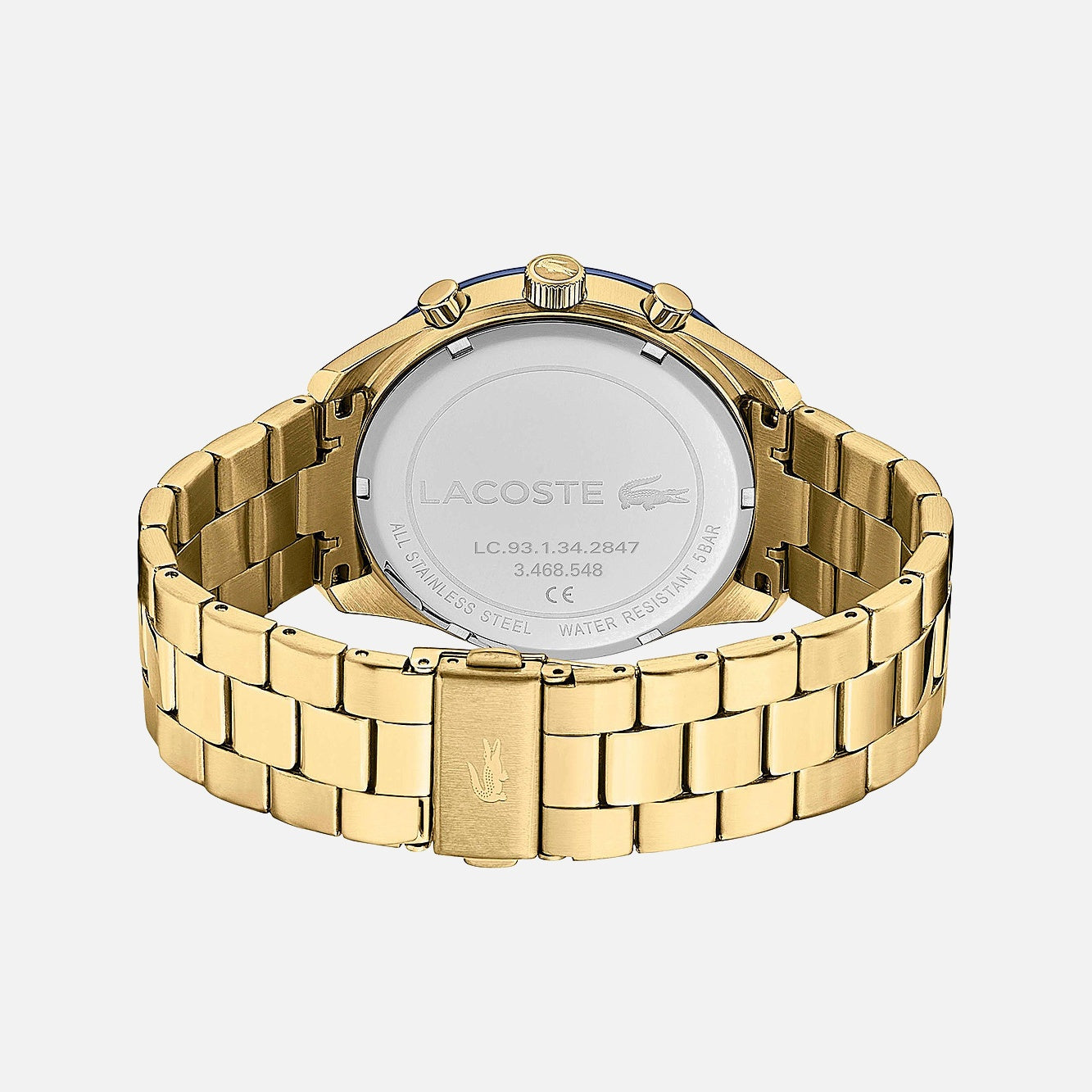 Lacoste Boston herreur med guldfarvet stållænke bagside
