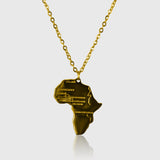 Africa Necklace – 18K Gold-Colored Men's Necklace 55 cm