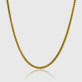 Beam Chain – 18K gold-plated wheat chain for men 48 cm 3 mm