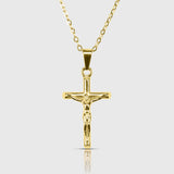 Crucifix Necklace - 18k Gold Plated