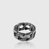 Hammered Curb Ring – Men's Hammered Curb Ring with Rustic Look