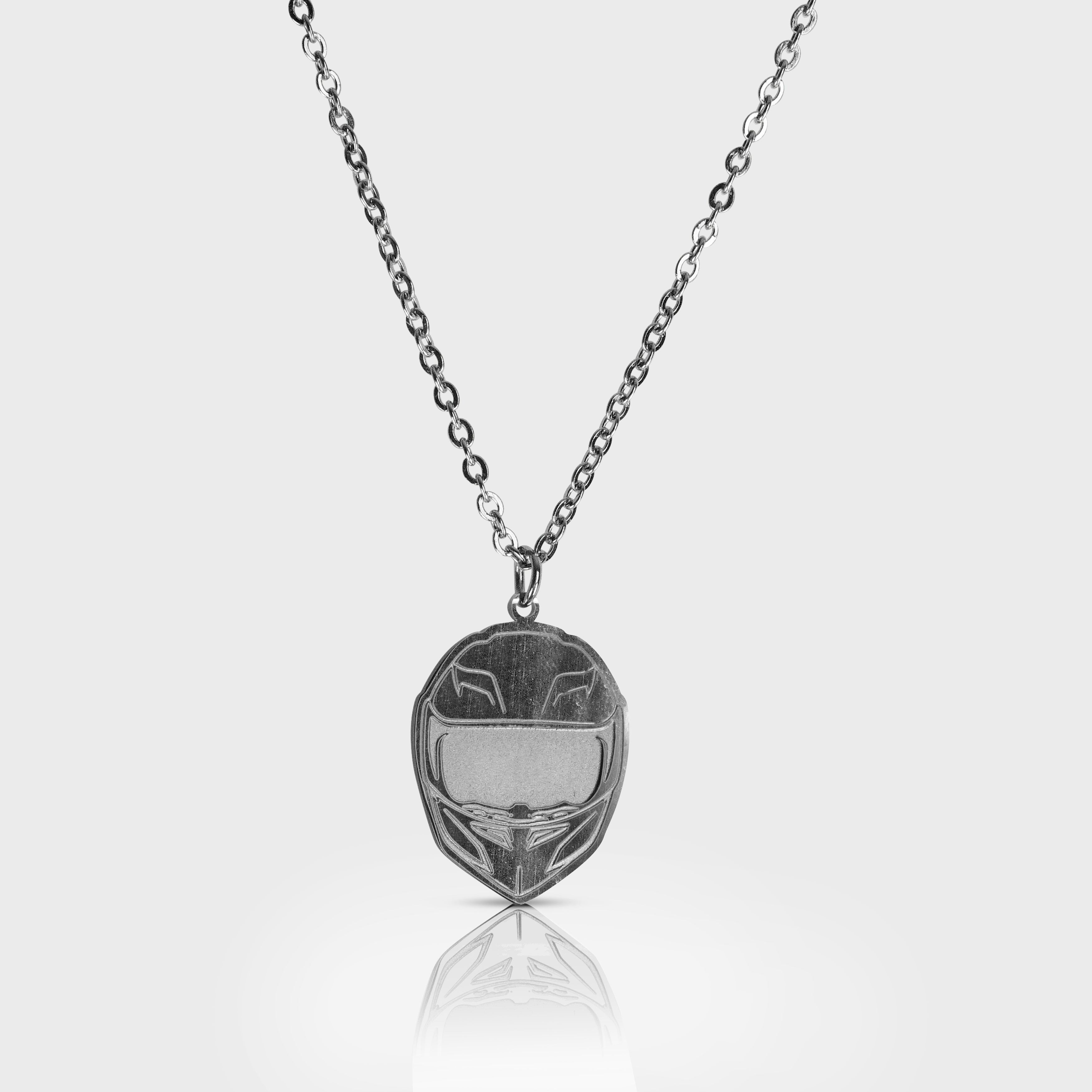 Helmet Necklace - Silver