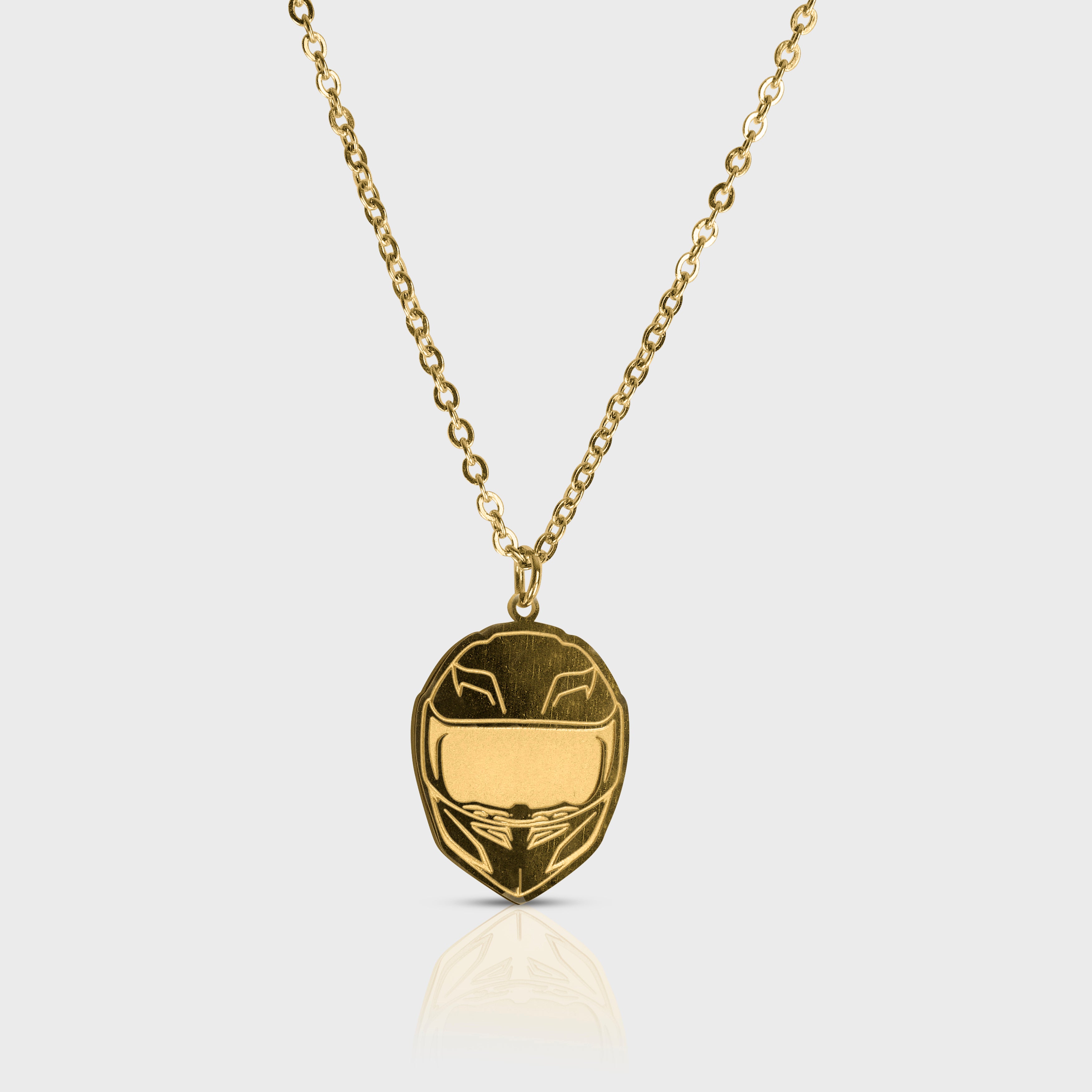 Helmet Necklace - 18k Gold Plated