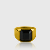 Onyx Ring – 18K Gold Plated Onyx Ring for Men Exclusive Signet