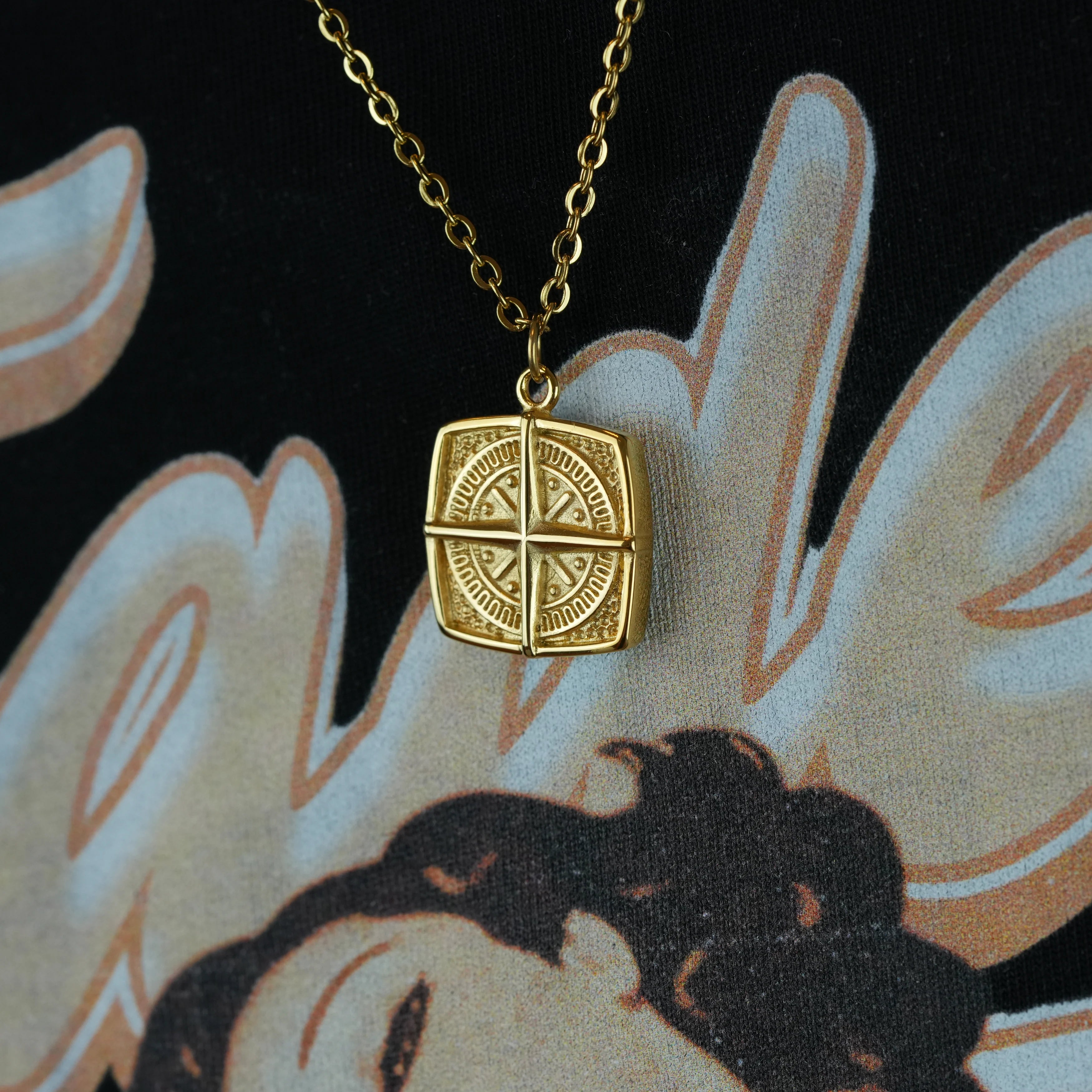 Orbit Necklace – 18K Gold Plated Men's Necklace 55 cm Masculine Pendant