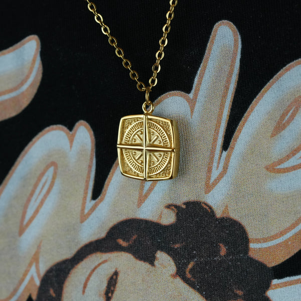 Orbit Necklace – 18K Gold Plated Men's Necklace 55 cm Masculine Pendant