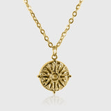 Solar Necklace - Gold-Colored Men's Chain 55 cm in 3 mm Stainless Steel