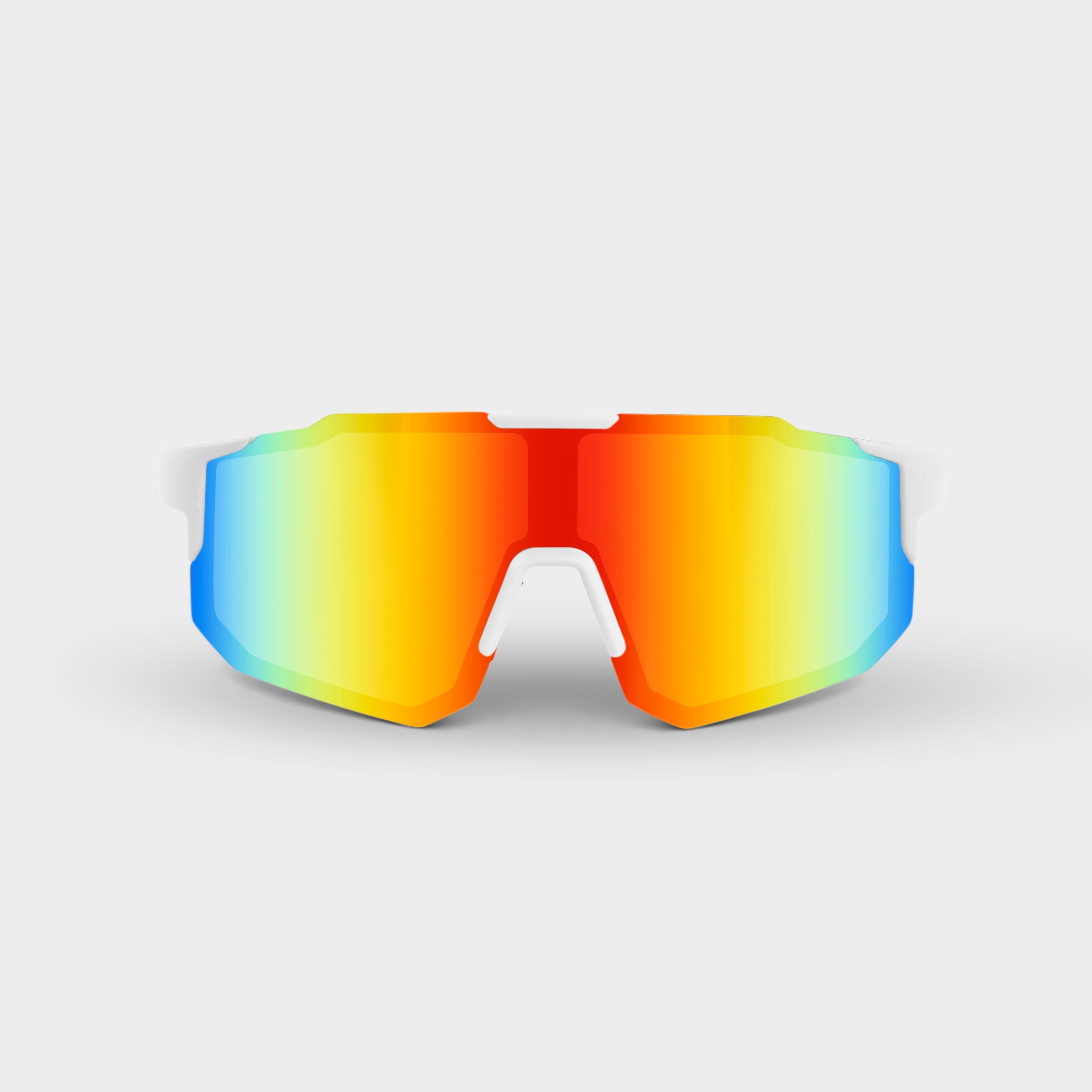 Noire Ruby sportsbriller med tropisk farvet spejlglas i regnbuefarver