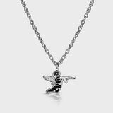 AK-47 Angel Necklace - Silver Colored