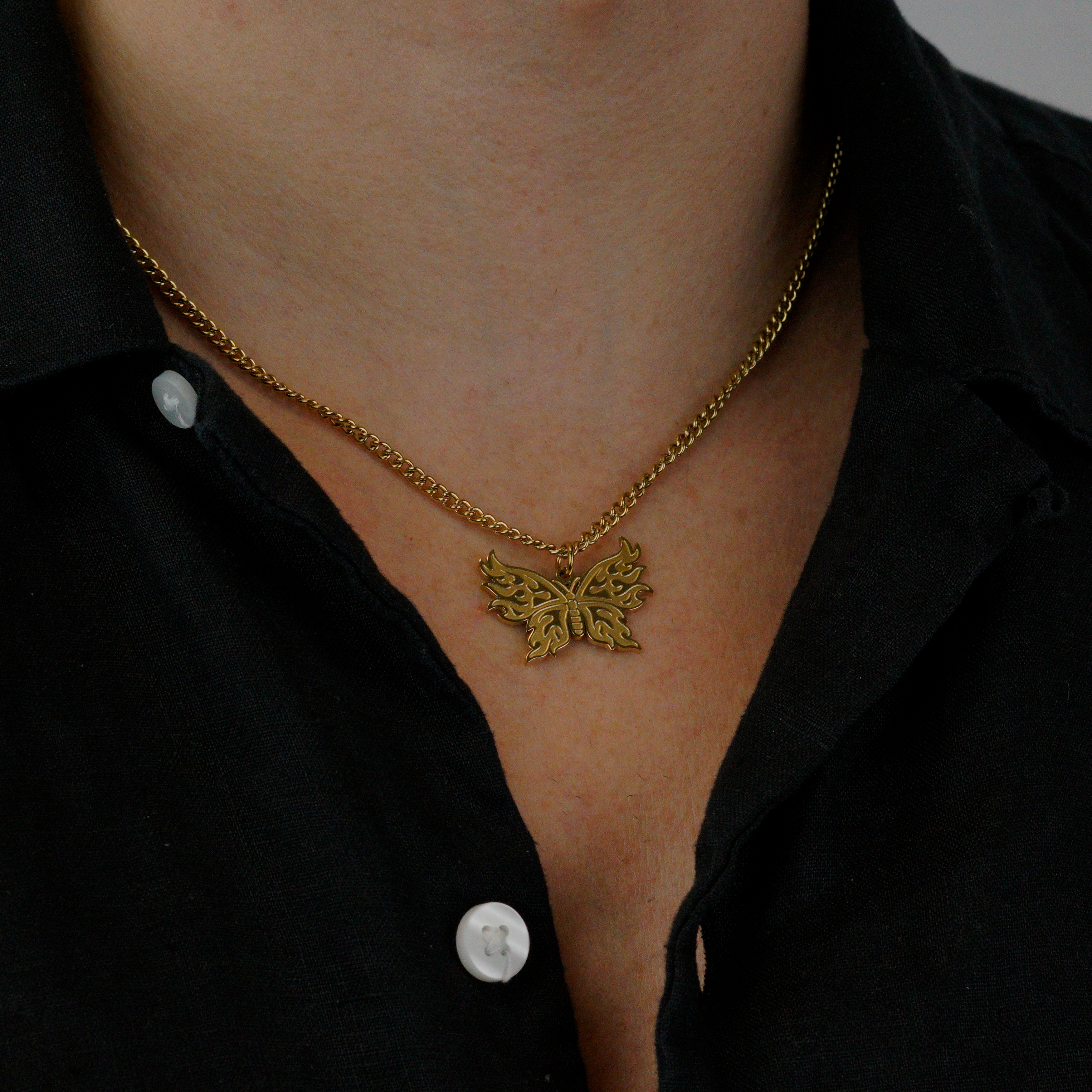 Butterfly Necklace - 18k Gold Plated