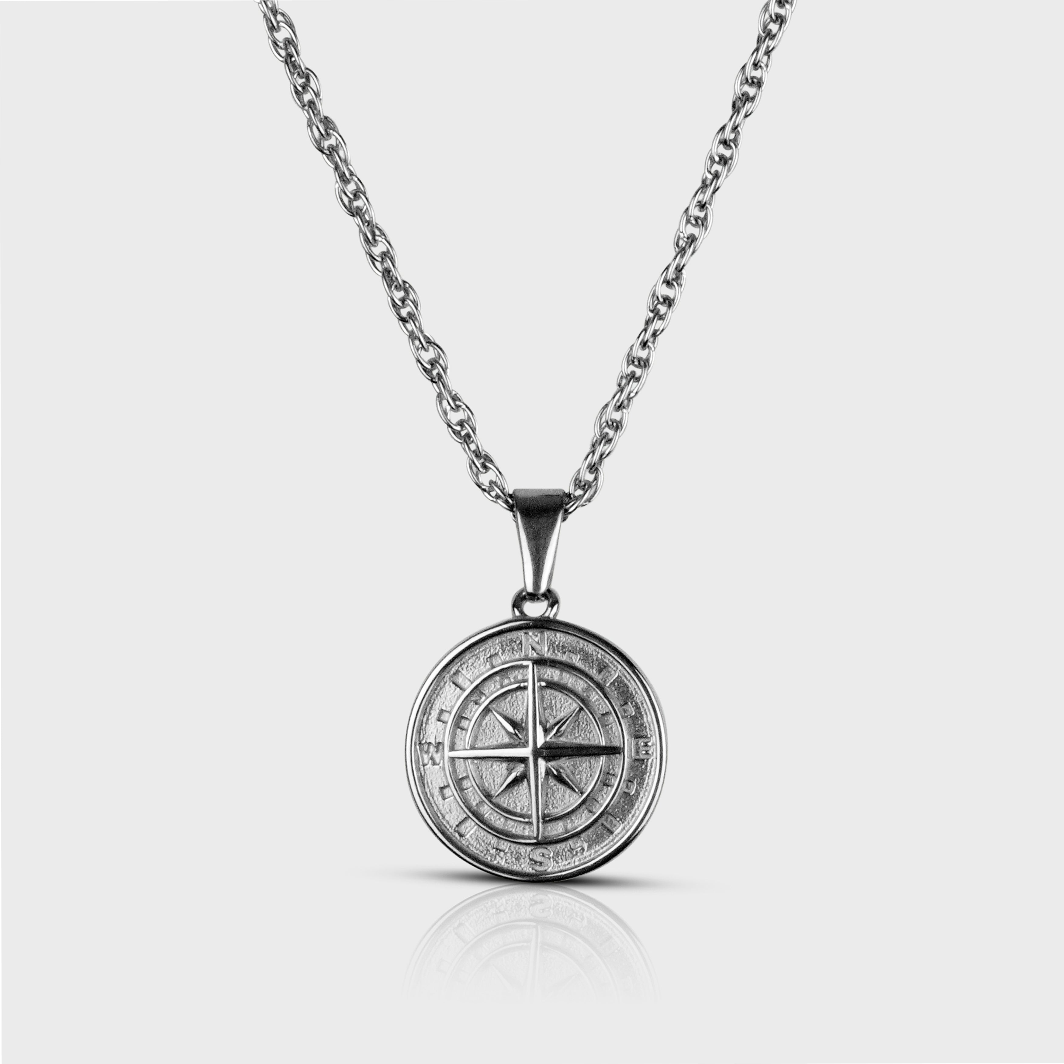 Compass Necklace - Silver