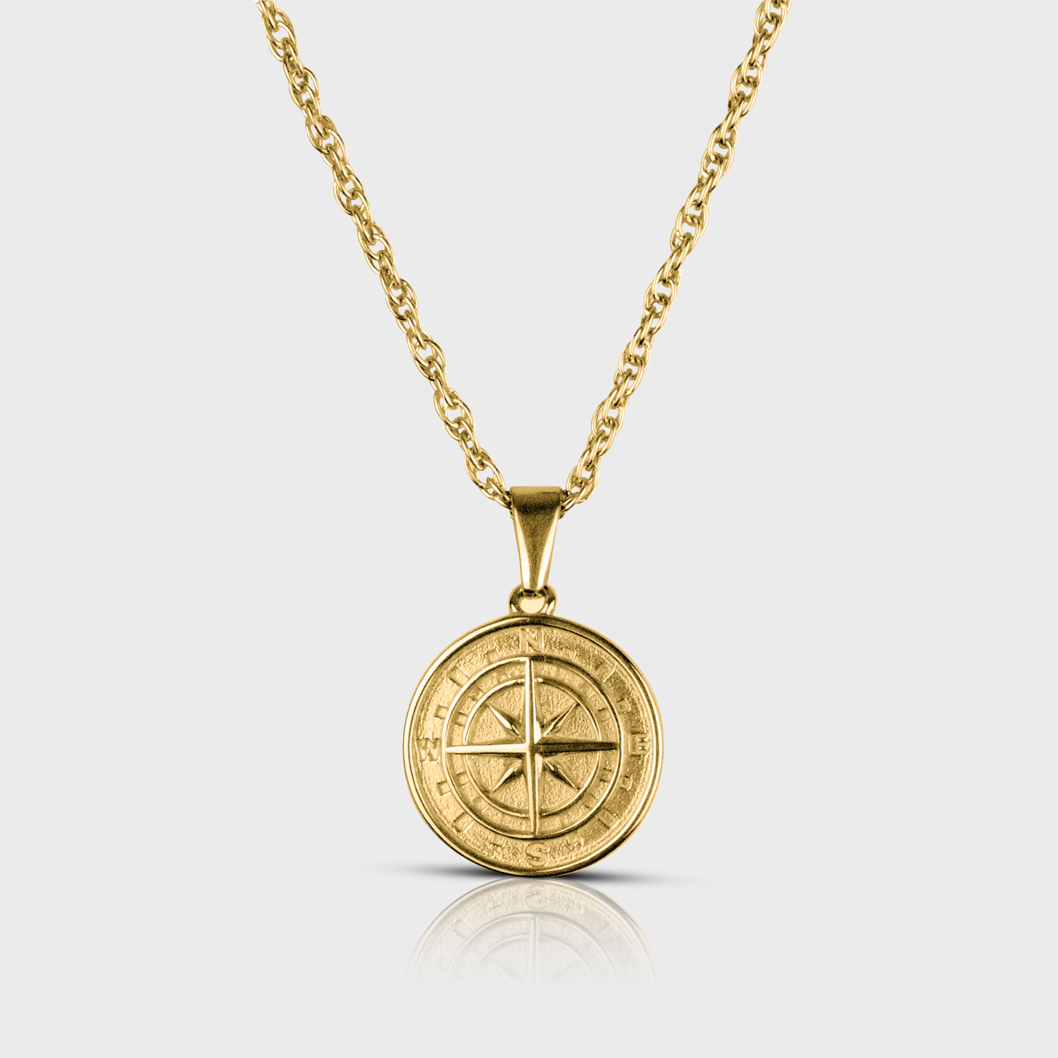 Compass Necklace - 18k Gold Plated