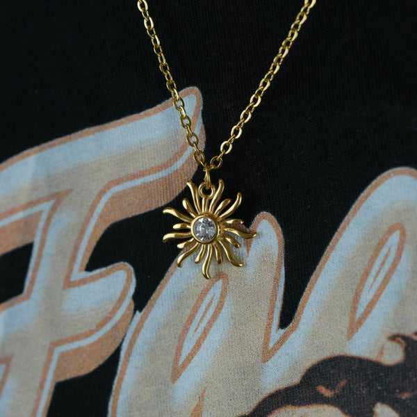 Daystar Necklace – Gold-colored star necklace 55 cm for him