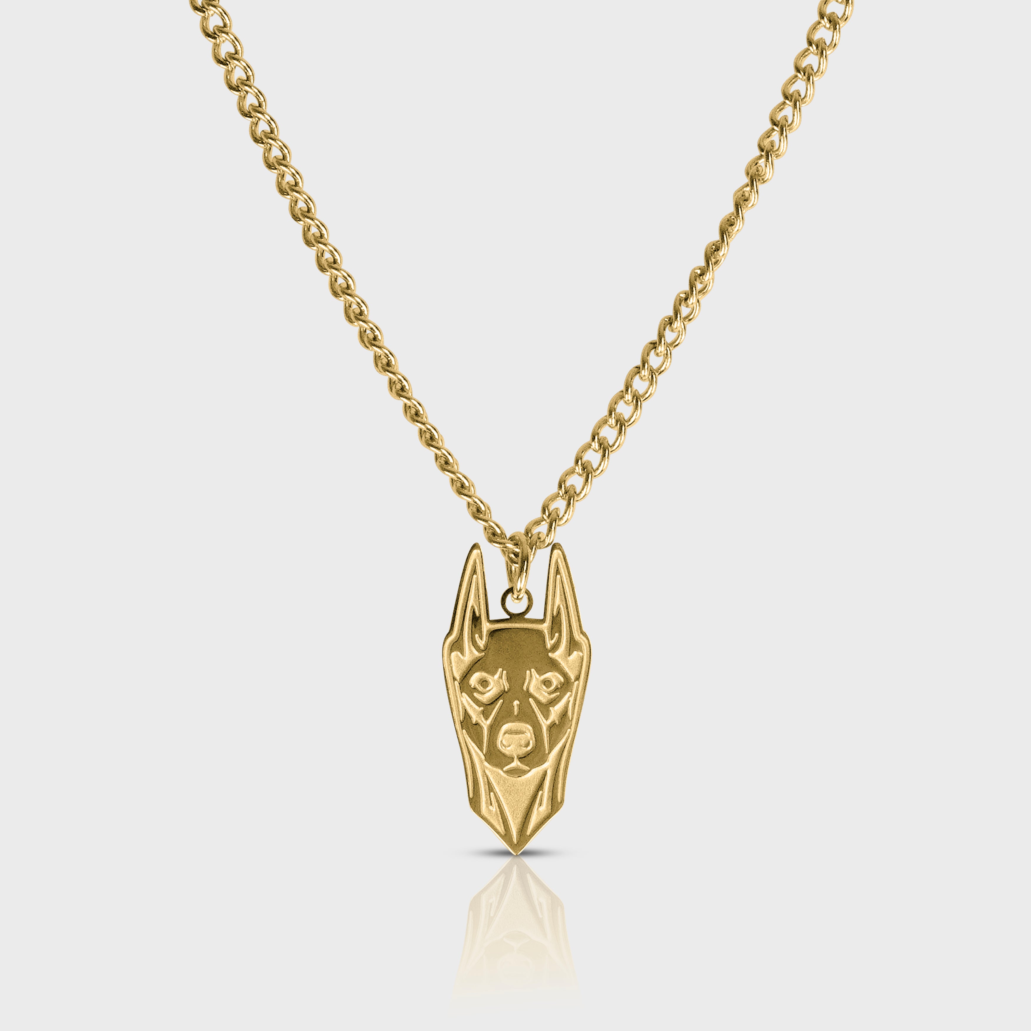 Doberman Necklace - 18k Gold Plated