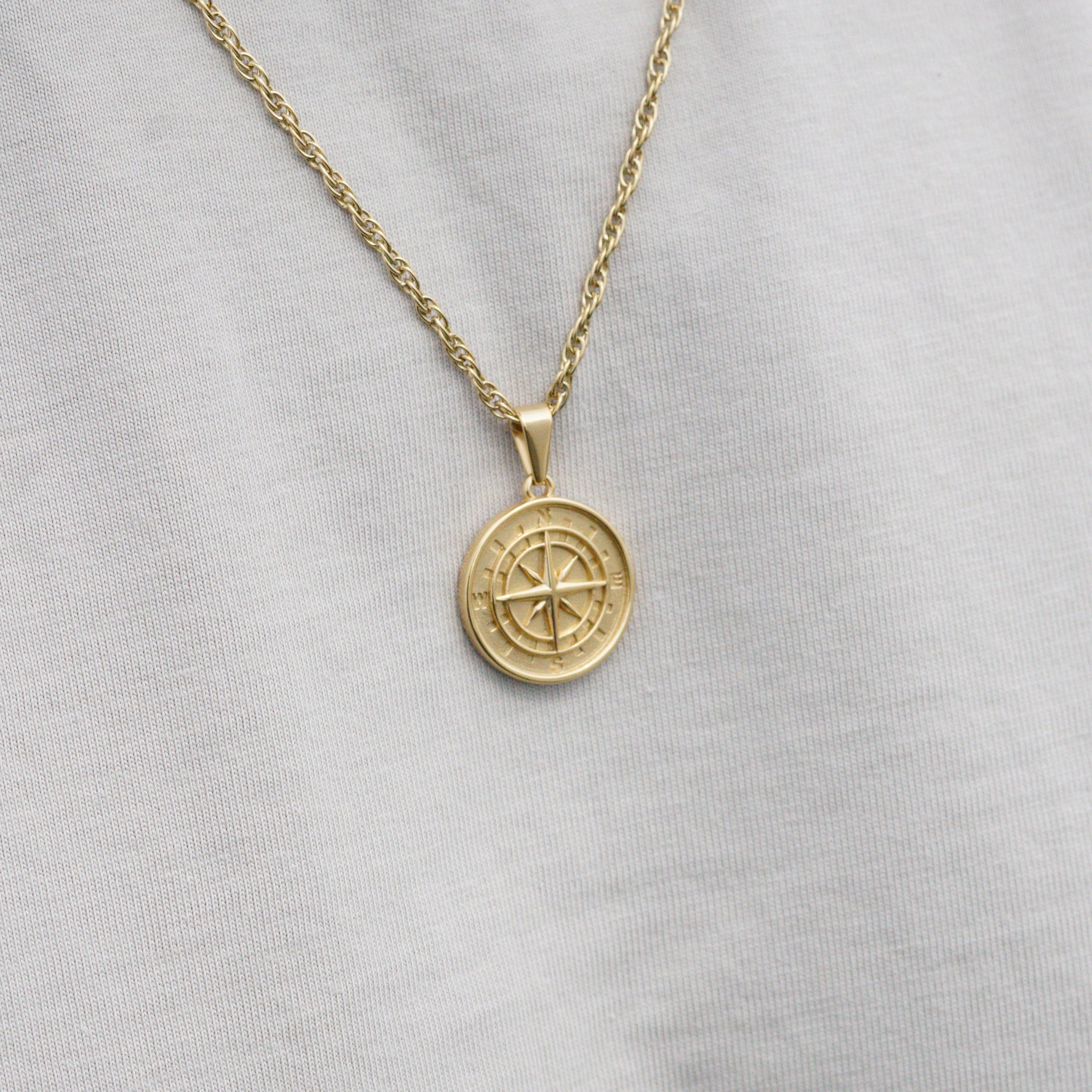 Compass Necklace - 18k Gold Plated