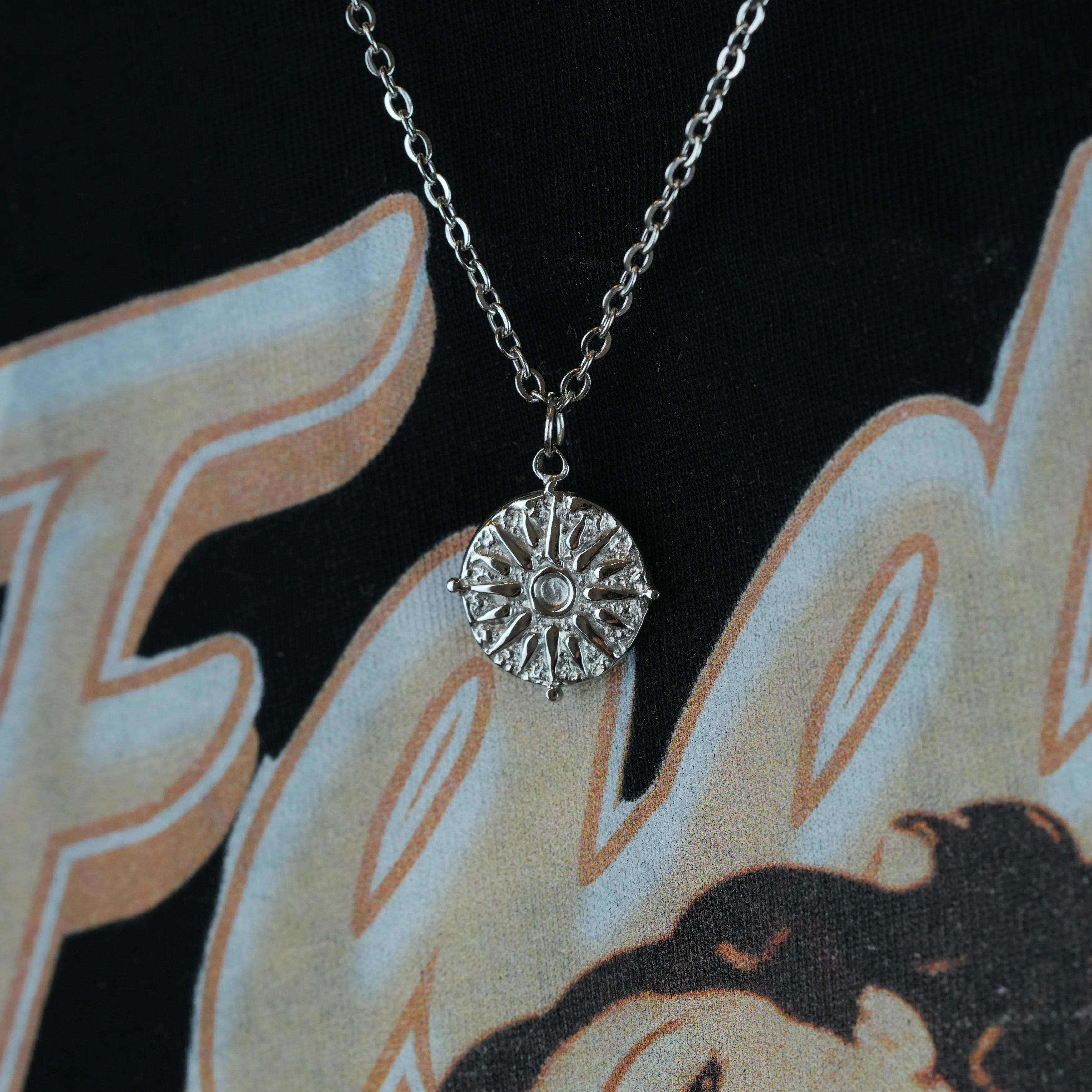 Solar Necklace – 3 mm silver men's necklace