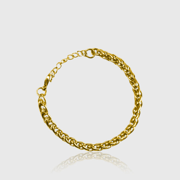 Guldbelagt armbånd i rustfrit stål til mænd