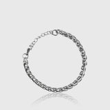 Beam Bracelet – Silver-colored men's stainless steel bracelet with masculine design