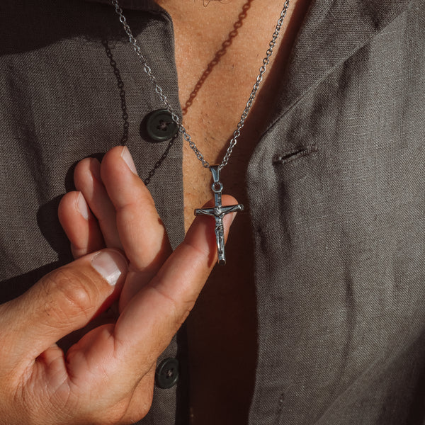 Crucifix Necklace - Silver