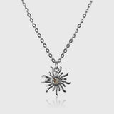 Daystar Necklace – Silver-colored star necklace for men in 3mm