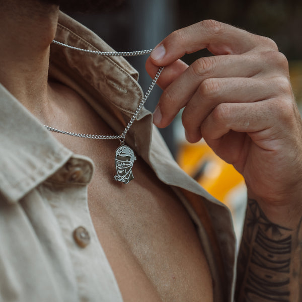 AK-47 ANGEL NECKLACE - SILVER