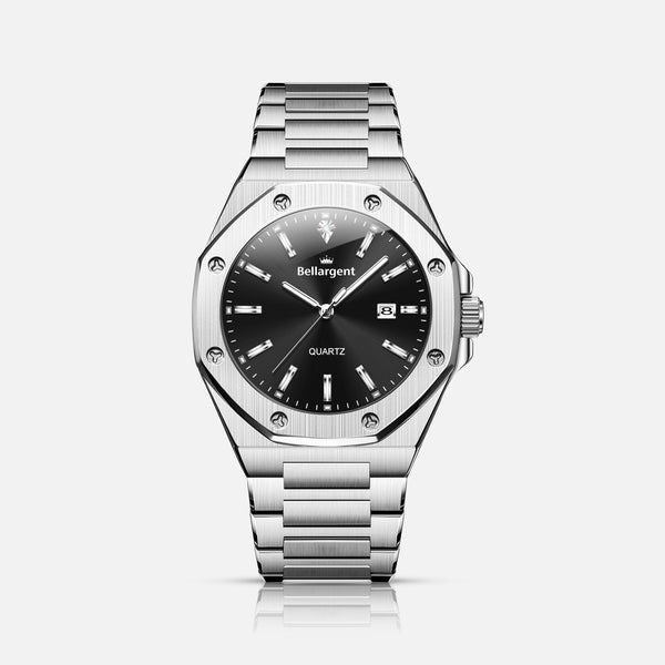 Bellargent Imperium herreur med sort urskive og stållænke