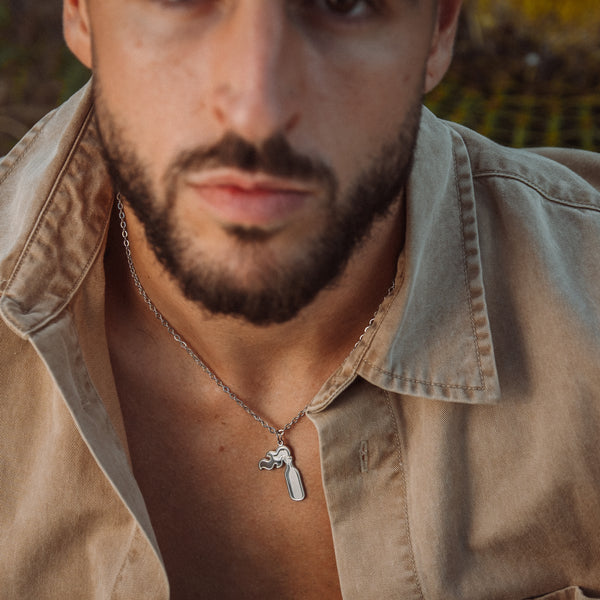 AK-47 ANGEL NECKLACE - SILVER