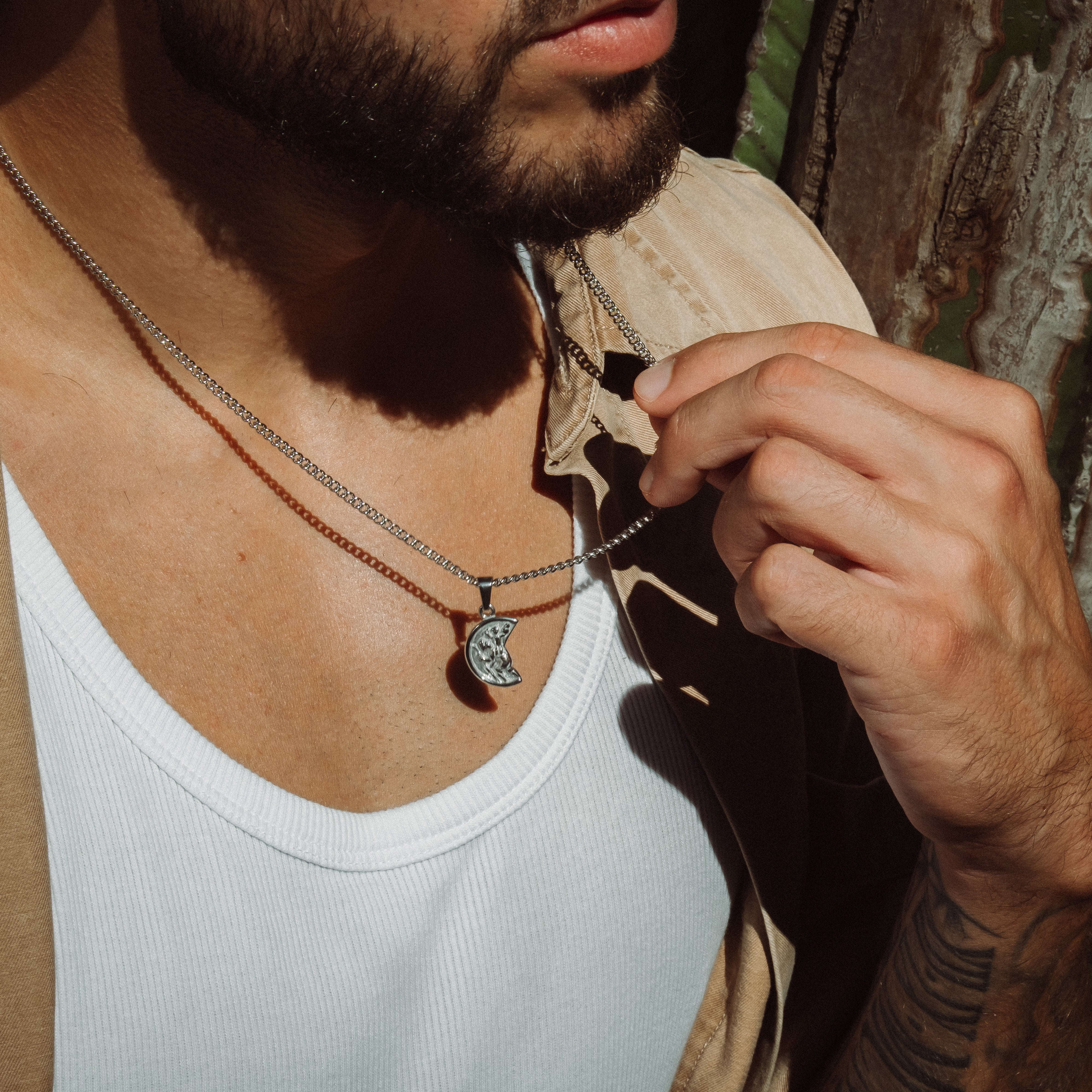 MOON NECKLACE - SILVER