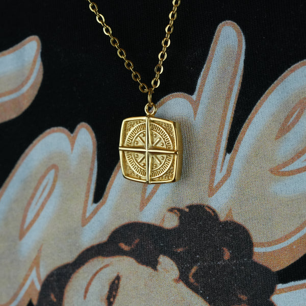 Orbit Necklace – 18K gold plated necklace for men 55 cm masculine pendant