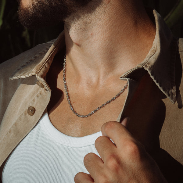 ROPE CHAIN ​​48 CM - SILVER TONE