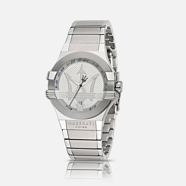 Maserati Potenza armbåndsur i rustfrit stål med sølvfarvet urskive