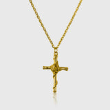 Rose Cross Necklace - 18k Gold Plated