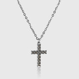 Shiny Cross Necklace – Silver cross necklace for men