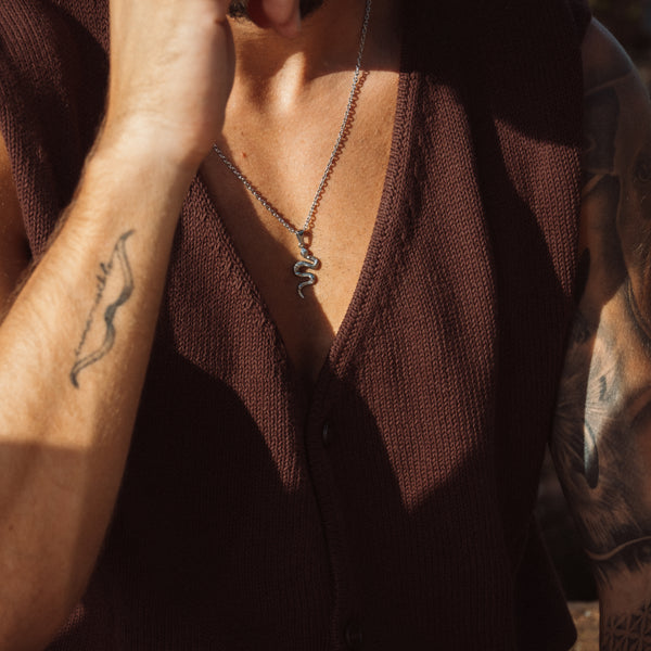 SNAKE NECKLACE - SILVER