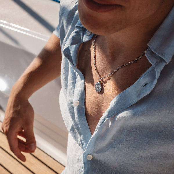 Solar Necklace – Silver-Colored