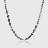 Twin Chain – Double silver-colored men's chain in stainless steel 48 cm