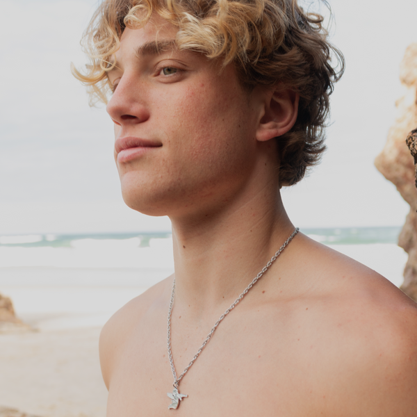 Ak-47 Angel Necklace - Silver