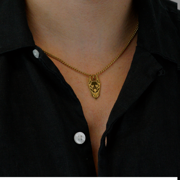 Doberman Necklace - 18k Gold Plated