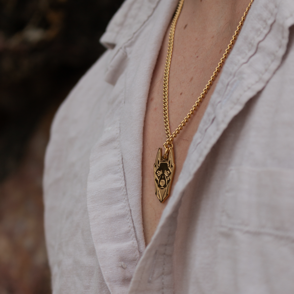 Doberman Necklace - 18k Gold Plated