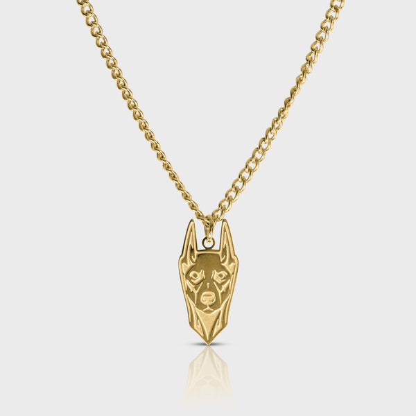 Doberman Necklace - 18k Gold Plated