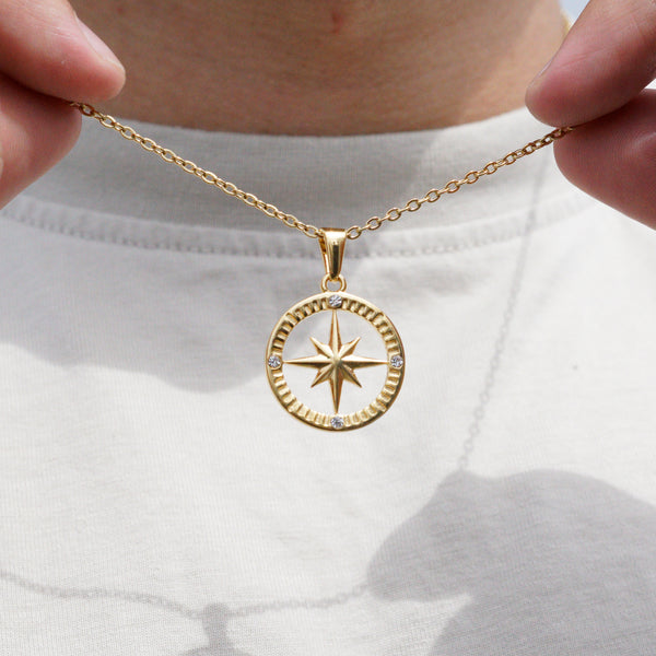 North Star Necklace - 18k Gold Plated