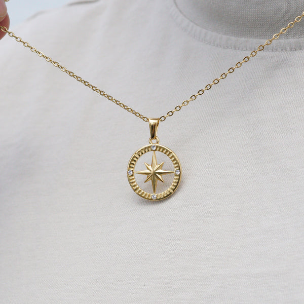 North Star Necklace - 18k Gold Plated