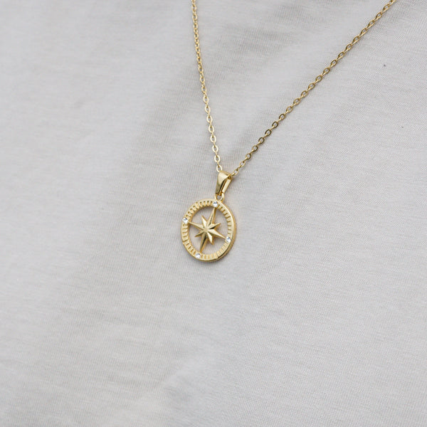 North Star Necklace - 18k Gold Plated