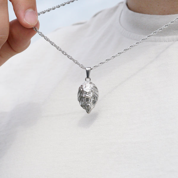 LION NECKLACE - SILVER