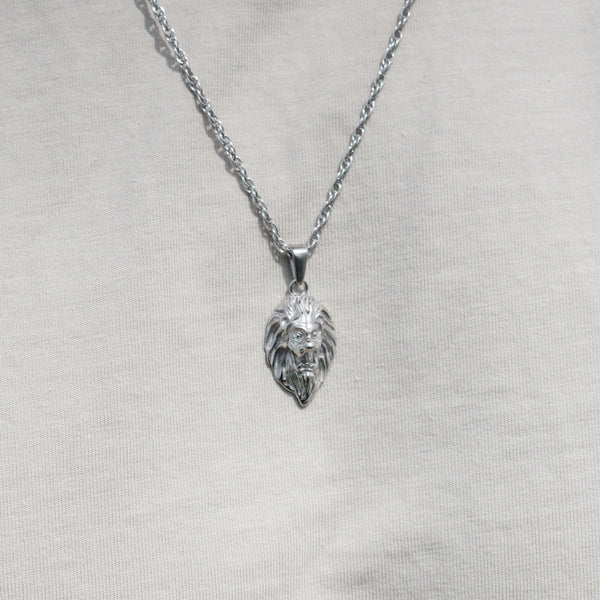 LION NECKLACE - SILVER