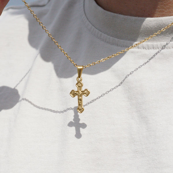 CRUCIFIX 2.0 NECKLACE - GOLD TONE